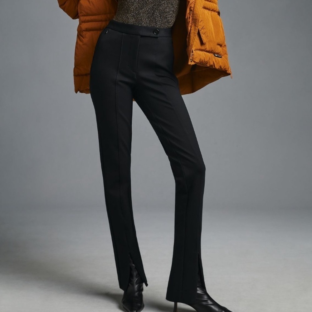 NWT Anthropologie Maeve Ankle Zip Pants Black